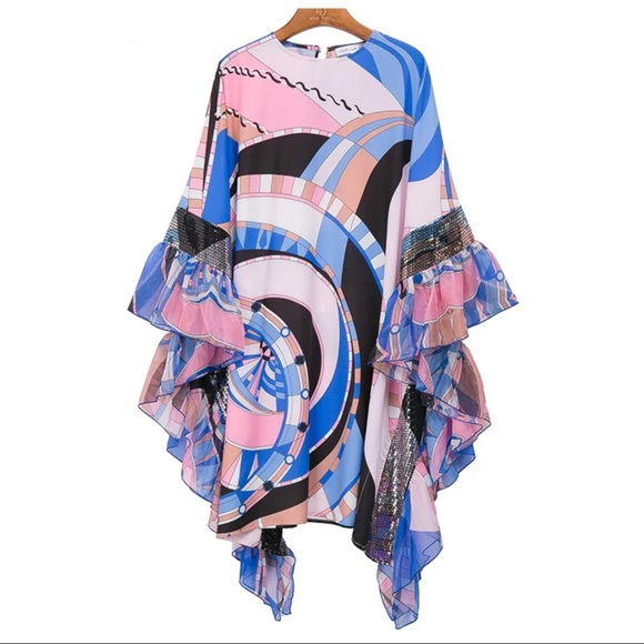 ❤️ The Levie Silk Colorful Oversized Flowing Top - Picture 5 of 8